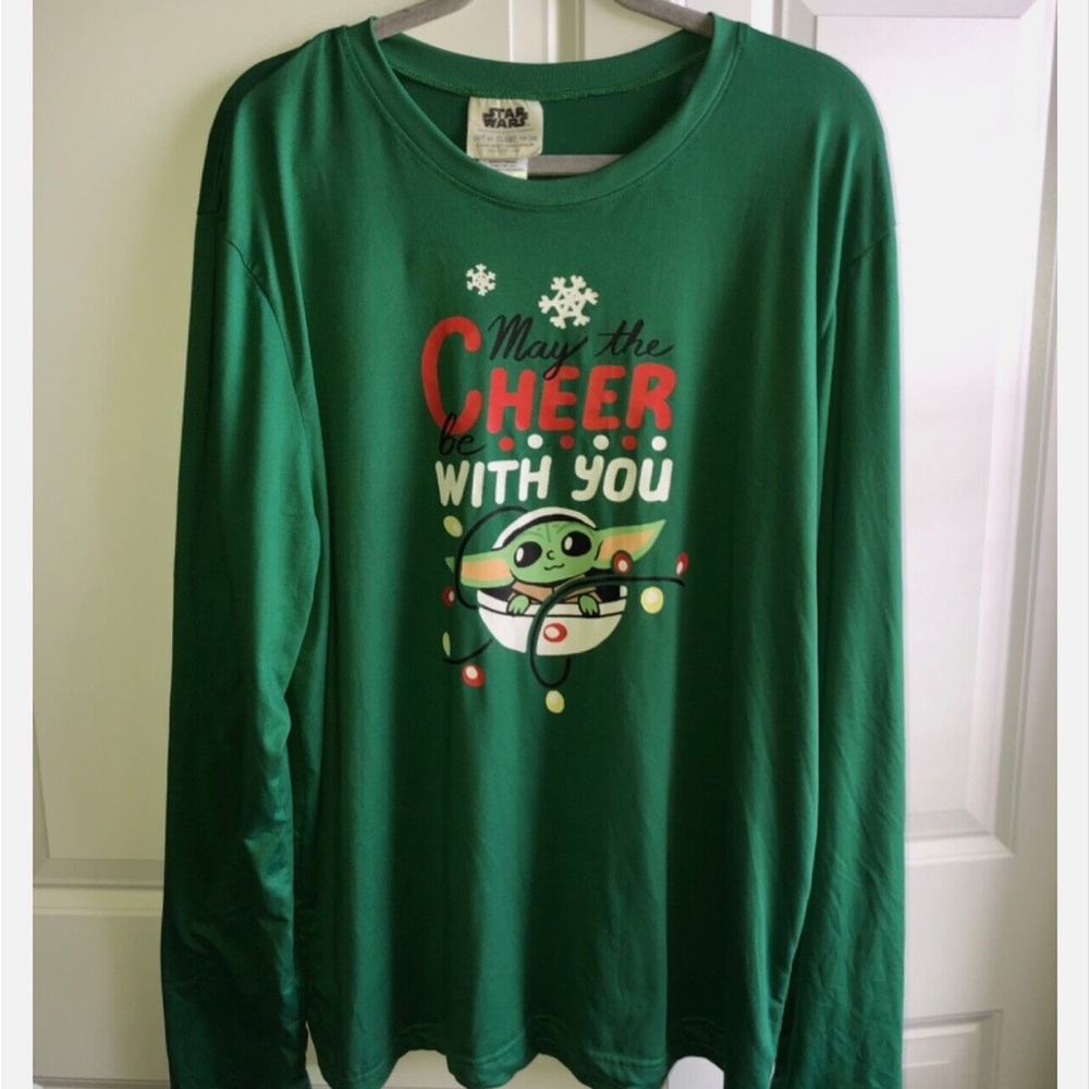 Star Wars Nite Nite Munki May‎ the cheer be with you Christmas night shirt Large